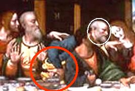 S.Pietro e Giuda nel Cenacolo di Leonardo